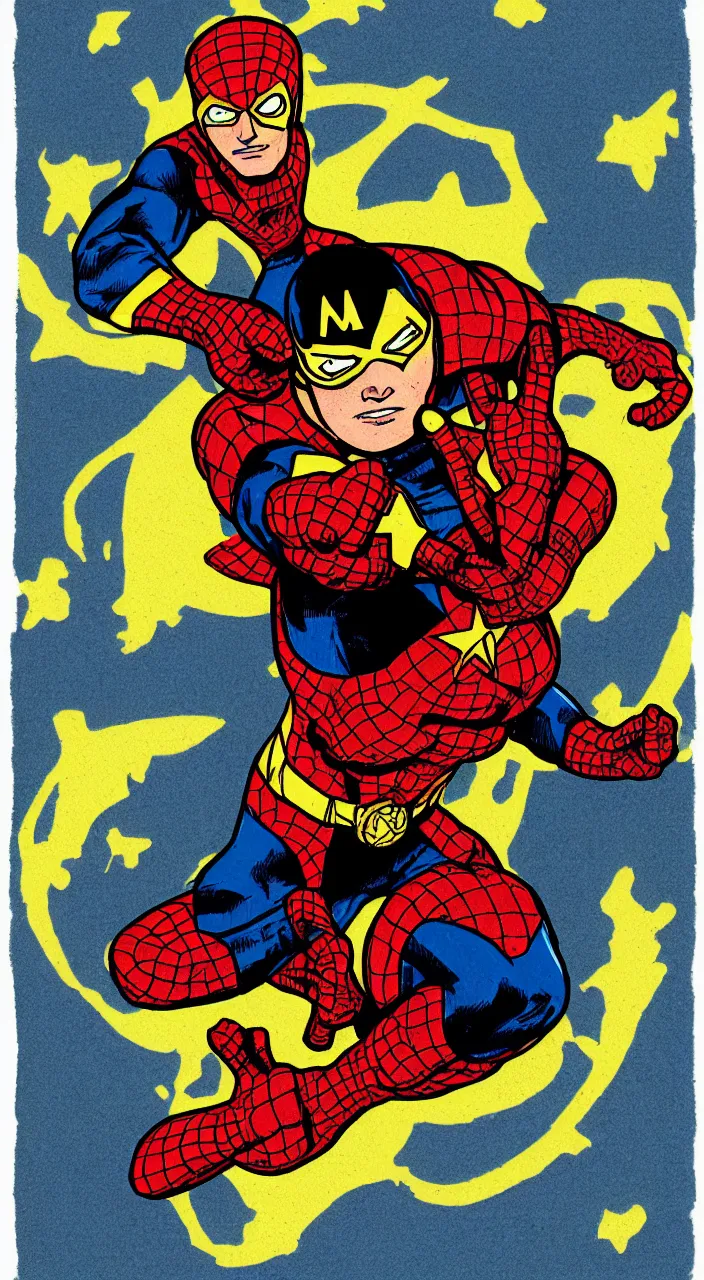 Image similar to illustration of captain marigold, marvel superhero