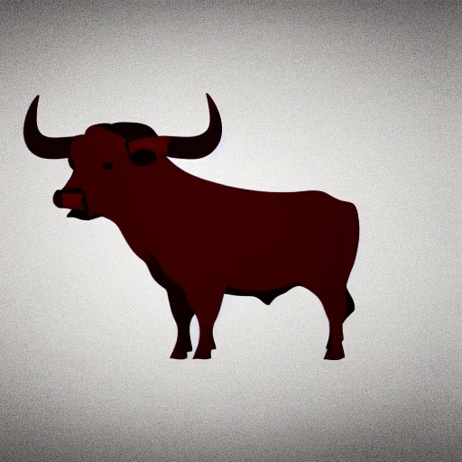 Prompt: logo of a bull, red, simplistic, stylish, slick