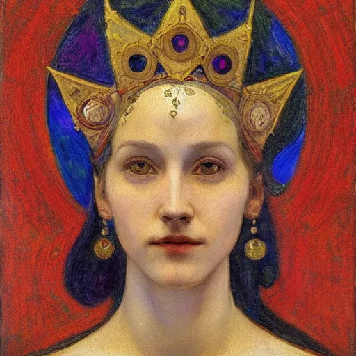 Image similar to the starry crown, by Annie Swynnerton and Nicholas Roerich, elaborate costume, rich color, dramatic cinematic lighting, smooth, sharp focus, extremely detailed