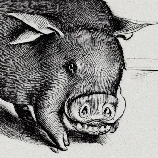 Image similar to a hungry pig