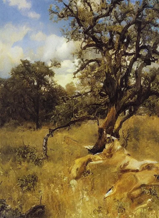 Image similar to artwork painting of texas by wlop, eugene von guerard, ivan shishkin, john singer sargent