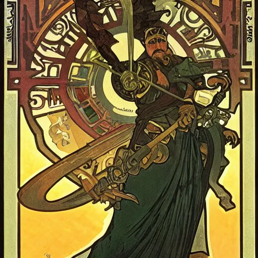 Prompt: skaven hero by alphonse mucha