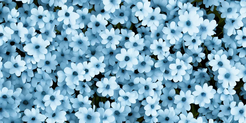 Image similar to minimalistic wallpaper of light blue flowers, matte painting