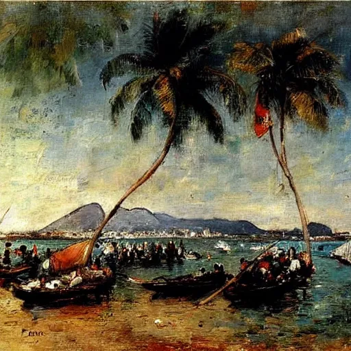 Image similar to rio de janeiro painted by eugene boudin