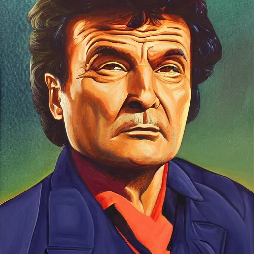 Prompt: painting of Columbo
