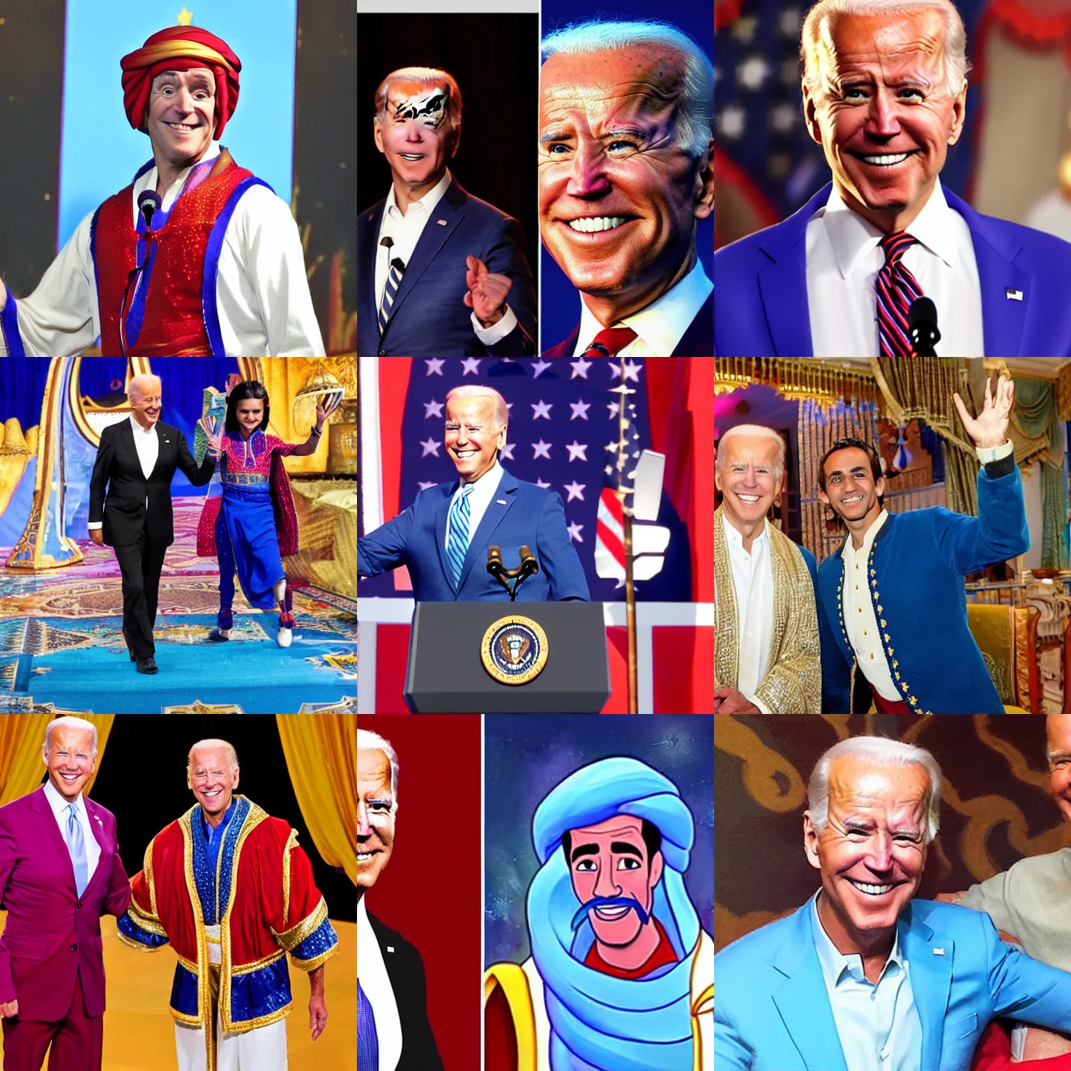 Prompt: Joe Biden dressed as Aladdin