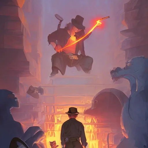 Image similar to hero world raiders of the lost ark 1 9 8 1, behance hd by jesper ejsing, by rhads, makoto shinkai and lois van baarle, ilya kuvshinov, rossdraws global illumination