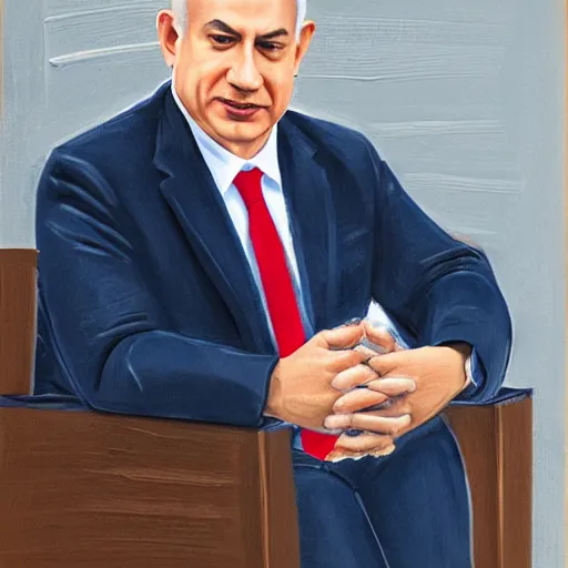 Image similar to benjamin netanyahu sitting in a toilet, photorealistic, studio