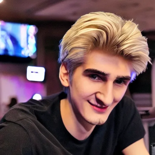 Image similar to really handsome gigachad xqc gigachad gambling : : realistic : : 1 dslr : : 1 - - quality 2