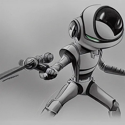 Image similar to ralph mcquarrie concept art for ratchet & clank