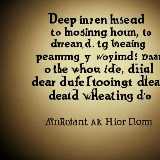 Prompt: Deep into that darkness peering, long I stood there, wondering, fearing, doubting, dreaming dreams no mortal ever dared to dream before