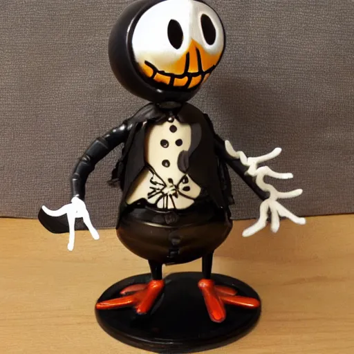 Image similar to steampunk jack skellington but as a rubber duck