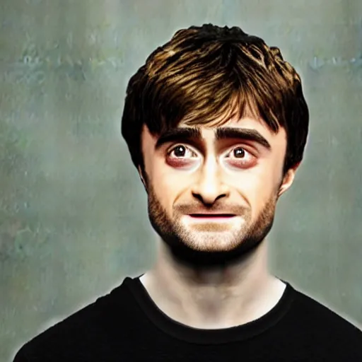 Prompt: hyperrealistic film still of daniel radcliffe crossed with a radish