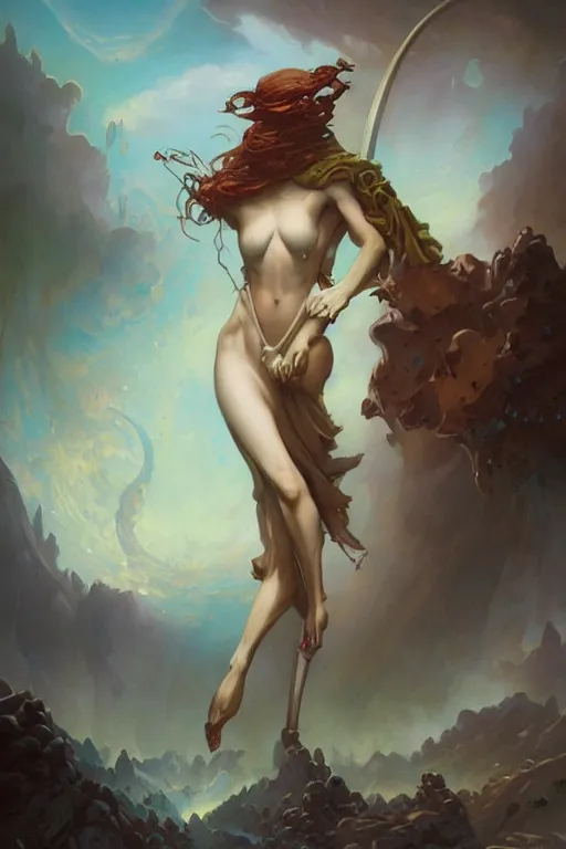 Prompt: Elden Ring Ranni by Peter Mohrbacher in the style of Gaston Bussière, art nouveau