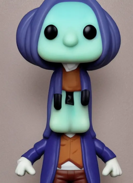 Image similar to funko pop figure of handsome squidward