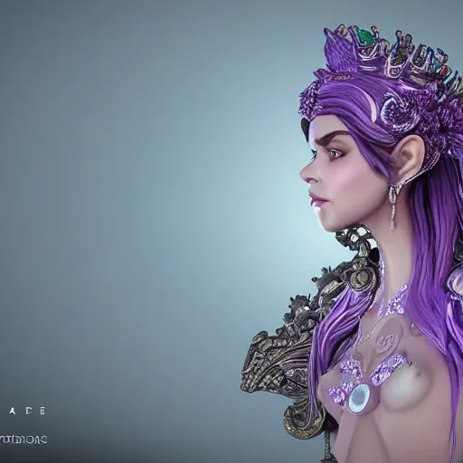 Image similar to princess of amethyst, ornate, intricate, hyper detailed, stunning, surreal, 4 k, octane render