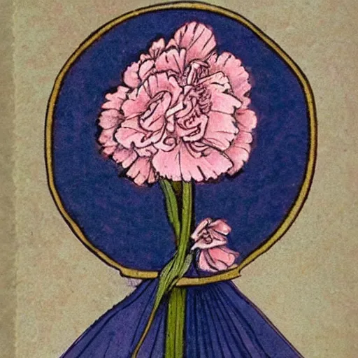 Image similar to medieval carnation lady