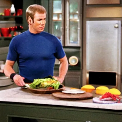 Image similar to captain kirk on a cooking show