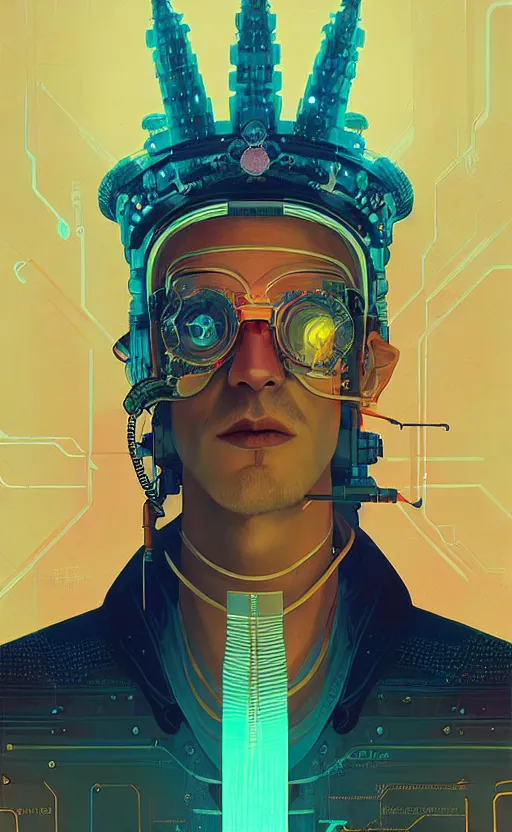 portrait of a cyberpunk king wearing a futuristic | Stable Diffusion ...