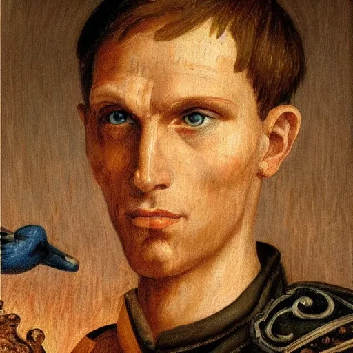 Image similar to Jerma985 in Ancient Rome, detailed, highly detailed, heroic, epic, complex, very detailed, realistic, HD quality, 8k resolution, body and headshot, Oil Painting, Italian Renaissance Painting of Jerma985, Italian Renaissance Painting Style, Renaissance Painting Style, Painting, Trending on Artstation