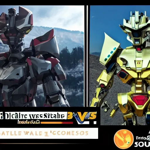 Image similar to DALL·E 2 versus Midjourney versus Stable Diffusion as three giant robots
