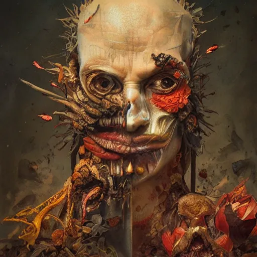 Prompt: the last thought before one dies by arcimboldo, greg rutkowski