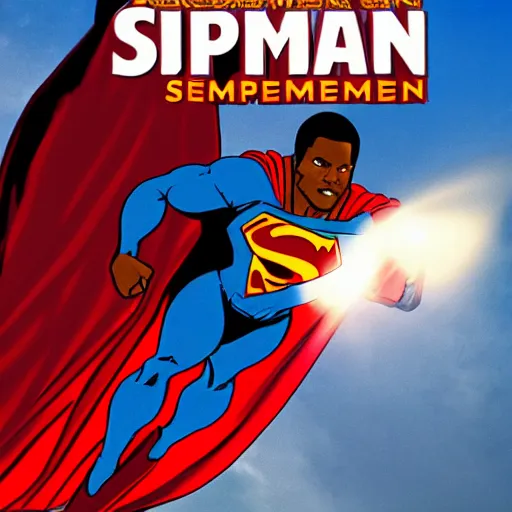 Prompt: black superman