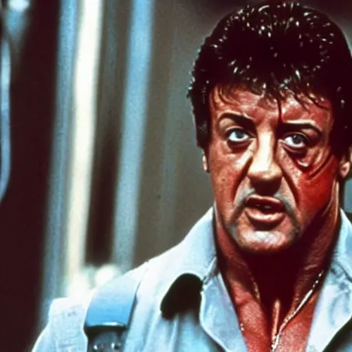 Prompt: stallone as terminator,