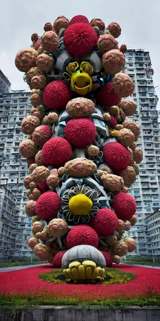 Image similar to colossal grotesque flower made from unfulfilled communist dreams in the middle of abandoned post soviet constructivist cityscape, Stalinist architecture, ultradetailed, Intricate by Hayao Miyazaki and Josan Gonzalez and Makoto Shinkai and Giuseppe Arcimboldo and Wes Anderson