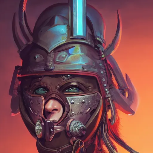 Image similar to cyberpunk viking helmet mask warrior goddess robot ninja fantasy, art gta 5 cover, official fanart behance hd artstation by jesper ejsing, by rhads, makoto shinkai and lois van baarle, ilya kuvshinov, ossdraws