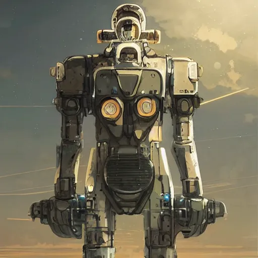 Image similar to centered portrait of white cybernetic panzerwolf made of steel and gold in light armor, by simon stalenhag, by ian pesty and alena aenami and makoto shinkai, concept art, matte painting, washed colors,