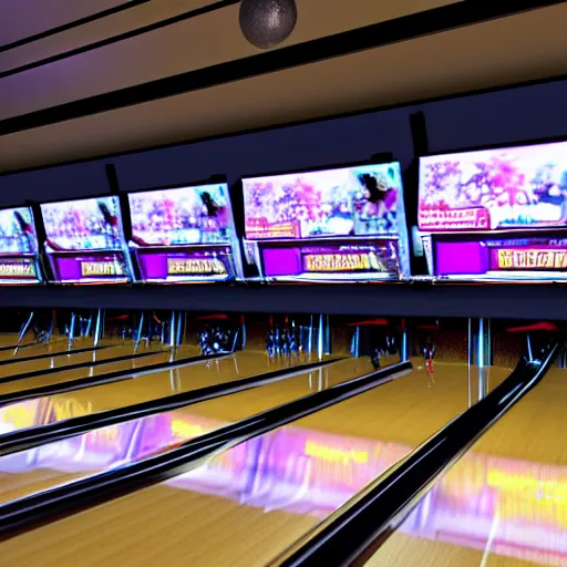 Image similar to bowling alley screen