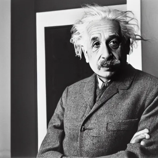 Image similar to Albert Einstein, shot by Robert Mapplethorpe