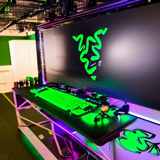 Image similar to razer RGB super gaming house