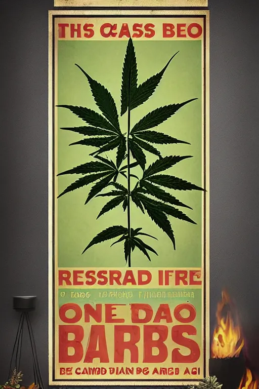 Image similar to retro cannabis poster