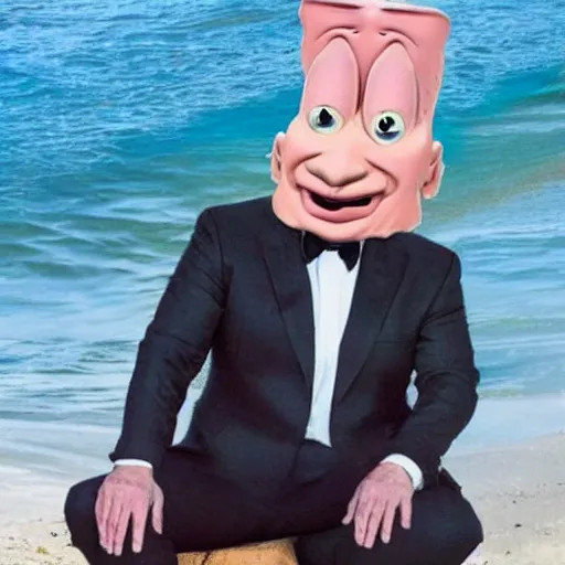 Image similar to photo of a hybrid between patrick star and patrick stewart