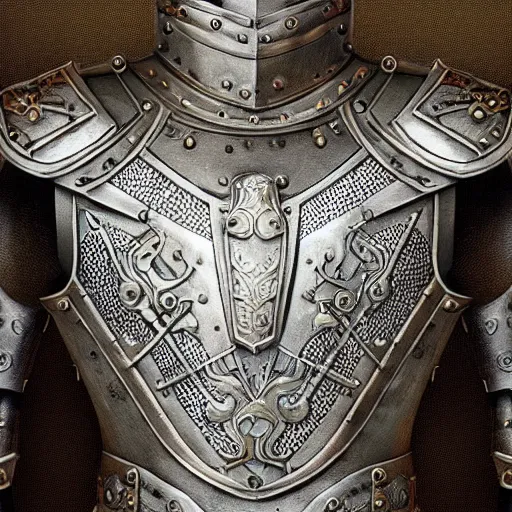 Image similar to highly detailed medieval armor with engravings, intricate, concept art, stunning, trending