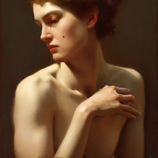 Prompt: highly detailed oil painting | very intricate | cinematic lighting | award - winning | alcoholism as a person | by roberto ferri, by tom bagshaw, by j. c. leyendecker and klimt, american romanticism, by austin osman spare, artstation, cgsociety, official art, octane