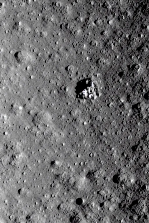 Image similar to Creepy found footage of the discovery of a huge non-bright surface of the moon on the ground of an underground cave