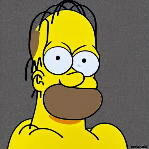 Image similar to Homer Simpson in Stranger Things, photorealistic,