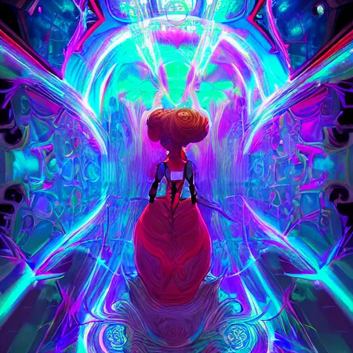 Image similar to skill magic geek inside matrix deepdream radiating a glowing aura stuff loot legends stylized digital illustration video game icon artstation lois van baarle, ilya kuvshinov, rossdraws,