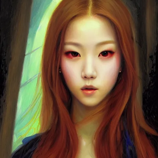 Prompt: a painting of jisoo of blackpink in the style of donato giancola, and in the style of charlie bowater, and in the style of jules ferdinand jacquemart. symmetry, smooth, sharp focus, semi - realism.