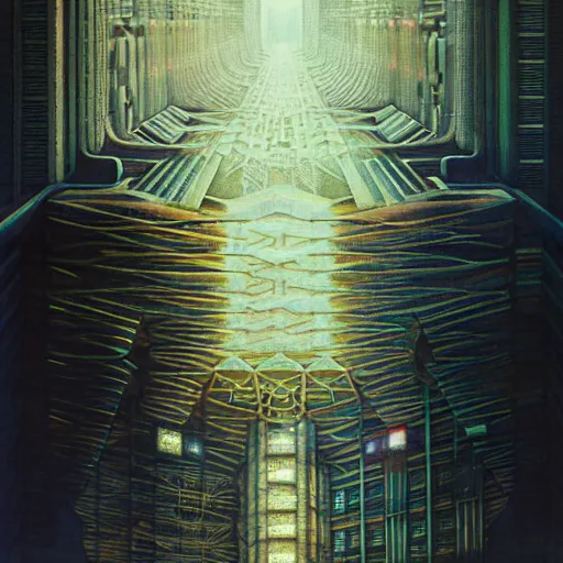 Image similar to extremely psychedelic beautiful brutalist architecture infected by night. intricate, elegant, highly detailed, extremely lifelike photorealistic digital painting, artstation. steichen, gaston bussiere, tom bagshaw, brutalist cyberpunk alphonse mucha. elegant minimalism. anatomically correct. sharp focus. brutalism. surreal lush cosmic hallucination