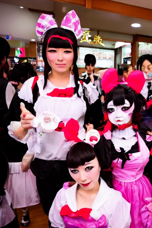 Image similar to Japanese maid cafe, Halloween, cosplay