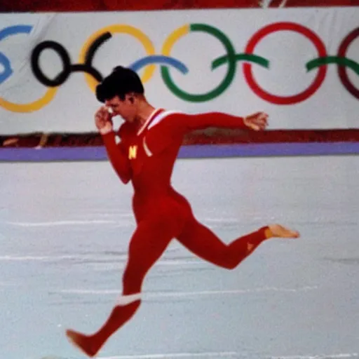 Prompt: Bruce Nolan winning the Olympics