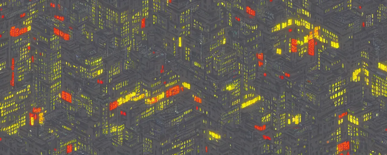 Image similar to blade runner city, pixel art. very detailed 1 6 bit