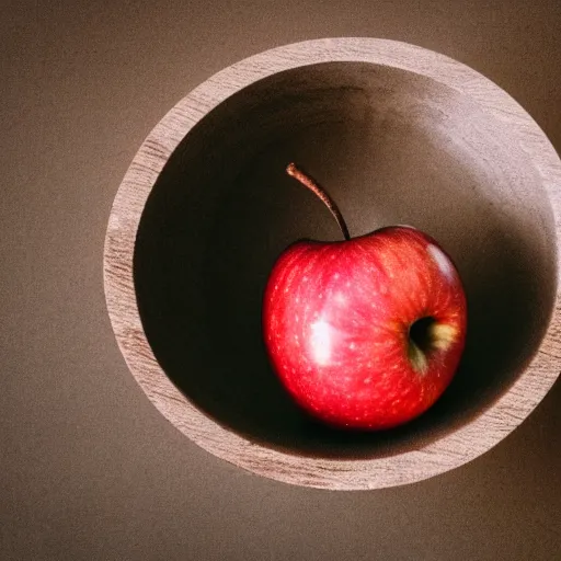 Prompt: an apple floating