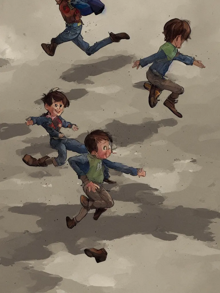 Image similar to jumping in puddles by disney concept artists, blunt borders, rule of thirds