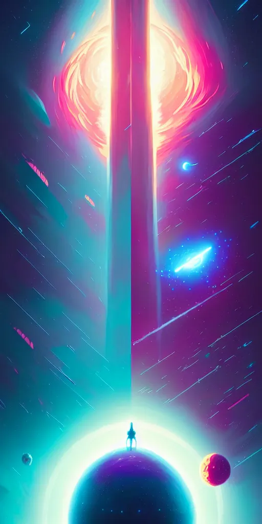 Prompt: stellar twins, birth of a star, death of a star by christopher balaskas and anton fadeev and dan mumford and josan gonzalez and beeple, hyperrealistic, high detail, ultra detailed, space, nebula, sharp focus, astronomy, science, crisp edges