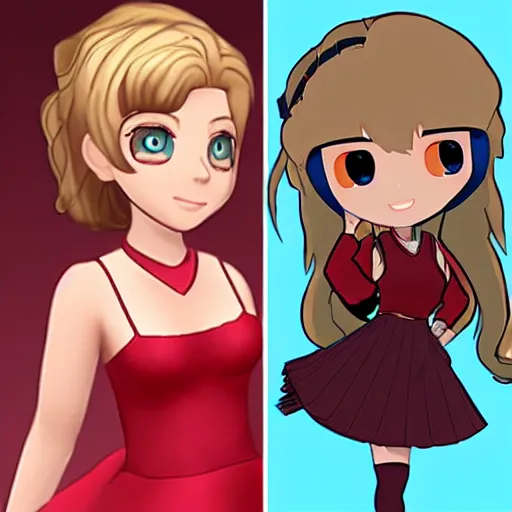 Prompt: Scarlett Johanson as a character in Doki Doki literature club